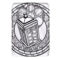 Bad Wolf Tardis Art Drawing Doctor Who Rectangular Glass Fridge Magnet (4 Pack) by Mog4mog4