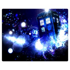 Tardis Background Space Premium Plush Fleece Blanket (medium) by Mog4mog4