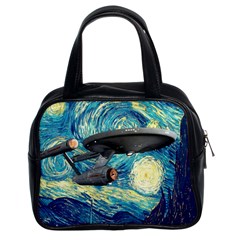 Star Starship The Starry Night Van Gogh Classic Handbag (two Sides) by Mog4mog4