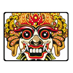 Bali Barong Mask Euclidean Vector Chiefs Face Fleece Blanket (small) by Mog4mog4