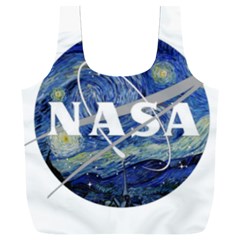 Vincent Van Gogh Starry Night Art Painting Planet Galaxy Full Print Recycle Bag (xxxl) by Mog4mog4