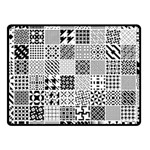 Black And White Geometric Patterns Fleece Blanket (Small) 50 x40  Blanket Front