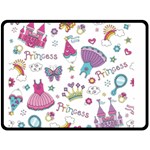 Princess Element Background Material Fleece Blanket (Large) 80 x60  Blanket Front