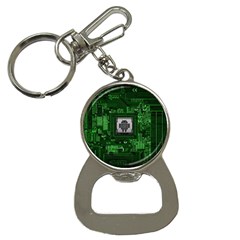 Technology Computer Chip Electronics Industry Circuit Board Bottle Opener Key Chain by Bakwanart