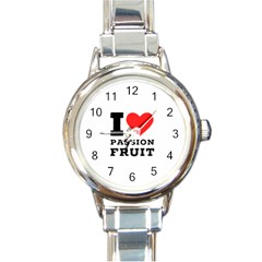 I Love Passion Fruit Round Italian Charm Watch by ilovewhateva