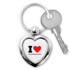 I Love Marshmallow  Key Chain (heart) by ilovewhateva