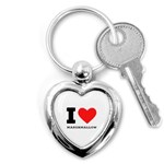 I love marshmallow  Key Chain (Heart) Front