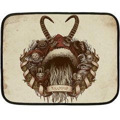 Christmas Dark Demon Evil Horror Krampus Fleece Blanket (mini) by Bakwanart