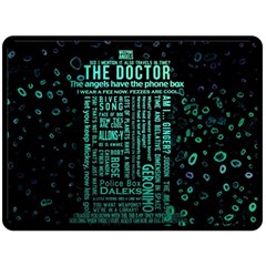 Tardis Doctor Who Technology Number Communication Fleece Blanket (large) by Bakwanart