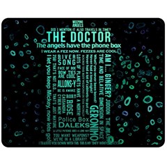 Tardis Doctor Who Technology Number Communication Fleece Blanket (medium) by Bakwanart