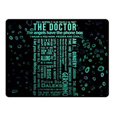 Tardis Doctor Who Technology Number Communication Fleece Blanket (small) by Bakwanart