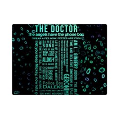 Tardis Doctor Who Technology Number Communication Premium Plush Fleece Blanket (mini) by Bakwanart