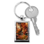 Collage Art Ai Wow Awesome Key Chain (Rectangle) Front