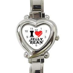 I Love Jelly Bean Heart Italian Charm Watch by ilovewhateva