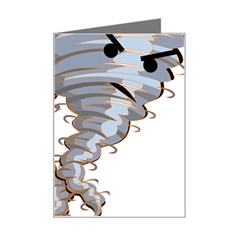 Tornado-twister-angry-comic Mini Greeting Card by 99art