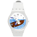 Spirit-boat-funny-comic-graphic Round Plastic Sport Watch (M) Front