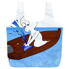 Spirit-boat-funny-comic-graphic Full Print Recycle Bag (xxl) by 99art