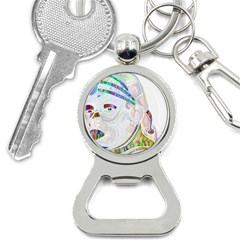 Maasai-man-people-abstract Bottle Opener Key Chain by 99art