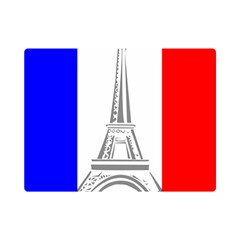 Eiffel-tower-france-flag-tower- Premium Plush Fleece Blanket (mini) by 99art