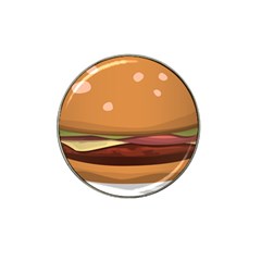 Hamburger-cheeseburger-burger-lunch Hat Clip Ball Marker (10 Pack) by 99art