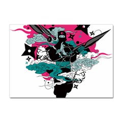 Japan Ninja-japanese-samurai-color- Sticker A4 (10 Pack) by 99art