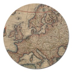 Old Vintage Classic Map Of Europe Magnet 5  (round) by B30l