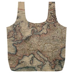 Old Vintage Classic Map Of Europe Full Print Recycle Bag (xxxl) by B30l