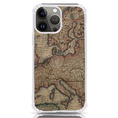 Old Vintage Classic Map Of Europe Iphone 13 Pro Max Tpu Uv Print Case by B30l