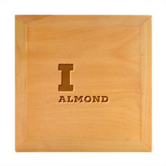 I Love Almond  Wood Photo Frame Cube by ilovewhateva