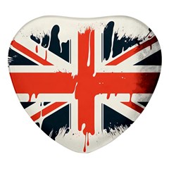 Union Jack England Uk United Kingdom London Heart Glass Fridge Magnet (4 Pack) by Bangk1t