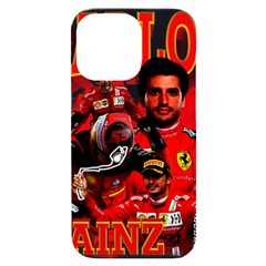 Carlos Sainz Iphone 14 Pro Max Black Uv Print Case by Boster123