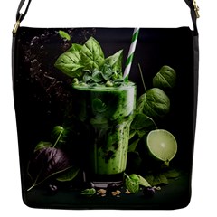 Drink Spinach Smooth Apple Ginger Flap Closure Messenger Bag (s) by Ndabl3x