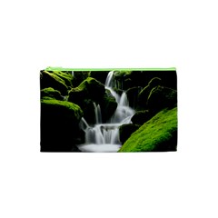 Waterfall Moss Korea Mountain Valley Green Forest Cosmetic Bag (xs)