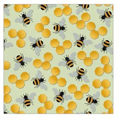 Honey Bee Bees Pattern Square Satin Scarf (36  X 36 ) by Ndabl3x