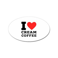 I Love Cream Coffee Sticker Oval (100 Pack) by ilovewhateva