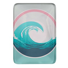 Waves Tidal Ocean Sea Tsunami Wave Minimalist Rectangular Glass Fridge Magnet (4 Pack) by Wav3s