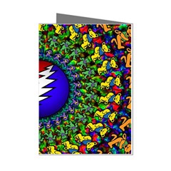 Grateful Dead Pattern Mini Greeting Cards (pkg Of 8) by Wav3s