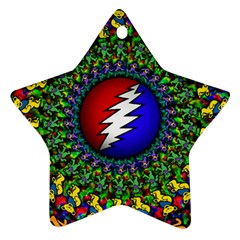 Grateful Dead Pattern Star Ornament (two Sides) by Wav3s