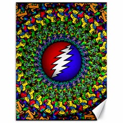 Grateful Dead Pattern Canvas 18  X 24  by Wav3s