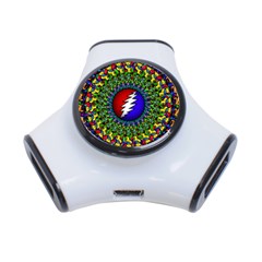 Grateful Dead Pattern 3-port Usb Hub by Wav3s