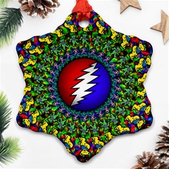 Grateful Dead Pattern Ornament (snowflake) by Wav3s