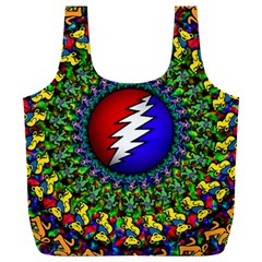 Grateful Dead Pattern Full Print Recycle Bag (xxl) by Wav3s