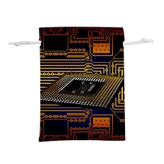 Processor Cpu Board Circuit Lightweight Drawstring Pouch (m) by Wav3s