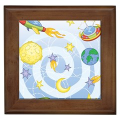 Science Fiction Outer Space Framed Tile by Ndabl3x