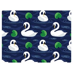 Swan Pattern Elegant Design Premium Plush Fleece Blanket (extra Small) by Vaneshart