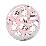 Cute Cats Cartoon Seamless-pattern 4-Port USB Hub (Two Sides) Back