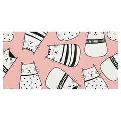 Cute Cats Cartoon Seamless-pattern Banner And Sign 8  X 4  by Vaneshart