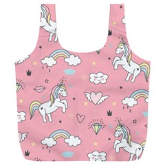 Cute-unicorn-seamless-pattern Full Print Recycle Bag (xxxl) by Vaneshart