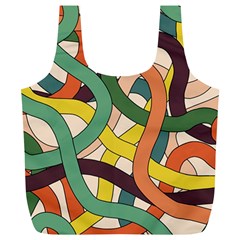 Snake Stripes Intertwined Abstract Full Print Recycle Bag (xl) by Vaneshop