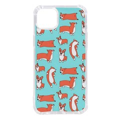 Corgis On Teal Iphone 14 Plus Tpu Uv Print Case